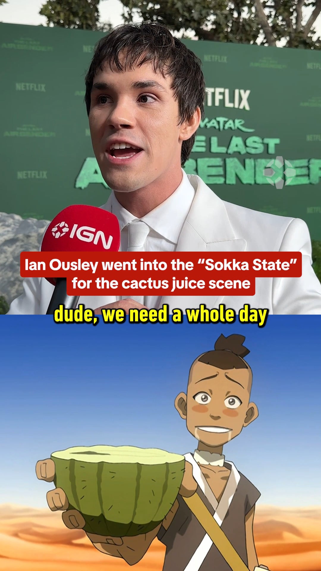 Ian Ousley On Sokka’s Iconic Cactus Juice Scene - IGN Image